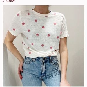 JCrew Smile Linen Tee